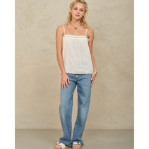 PRE-ORDER Alli Emb Cami - Ecru