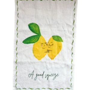 A Good Squeeze! Lemon Linen Tea Towel