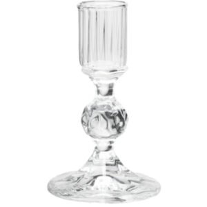 Clear Gemma Candle Holder White
