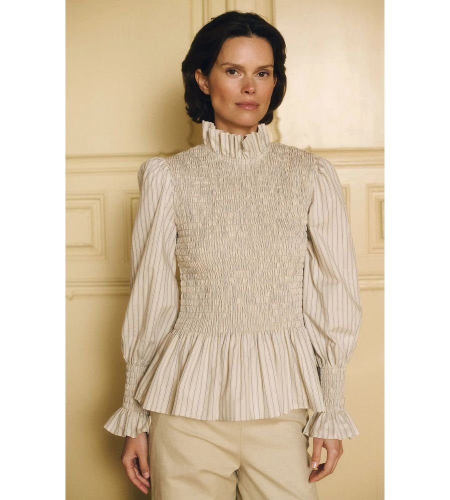 Aleria Shirt Light Blue Stripes