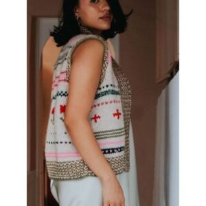 Quito Sleeveless Cardigan Tulips