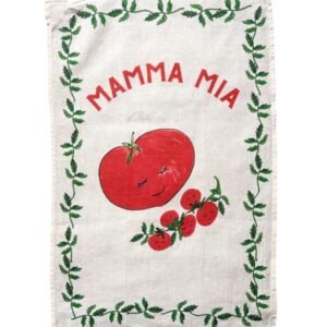 Mamma Mia! - Tomato Linen Tea Towel
