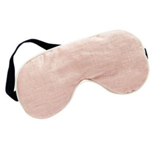 Pink Linen Eye Mask With Lavender