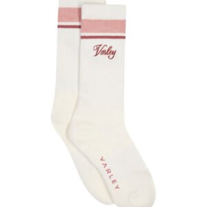 Lamar Club Stripe Sock - Egret/Pale Mauve/Dusty Rose