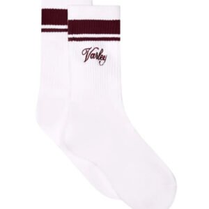 Lamar Club Stripe Sock - White/Port