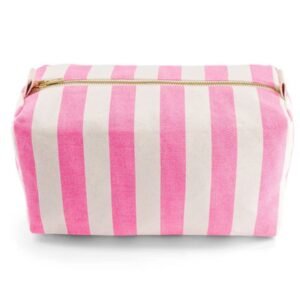 Vic Toiletry Bag Stripes Neon Pink