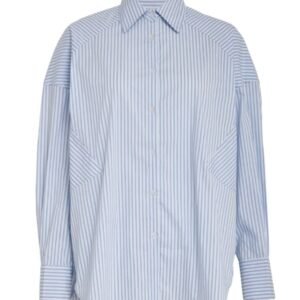 MSJessa Striped Oversize Shirt - Sky Blue
