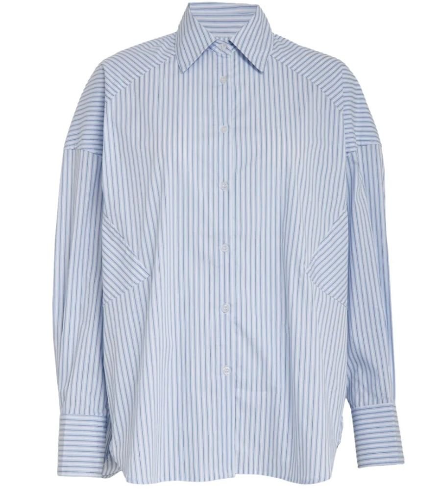 MSJessa Striped Oversize Shirt - Sky Blue