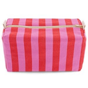 Vic Toiletry Bag Stripes Orchid & Tomato