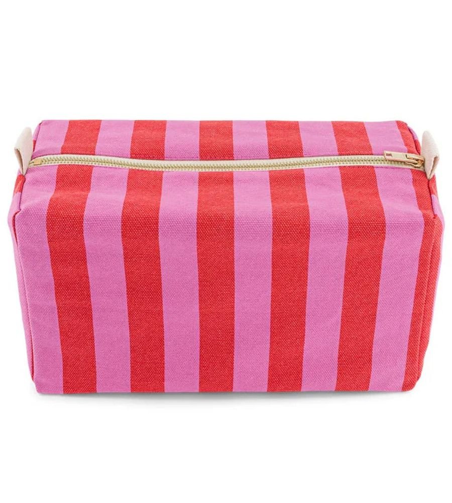 Vic Toiletry Bag Stripes Orchid & Tomato