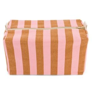 Vic Toiletry Bag Stripes Strawberry And Caramel