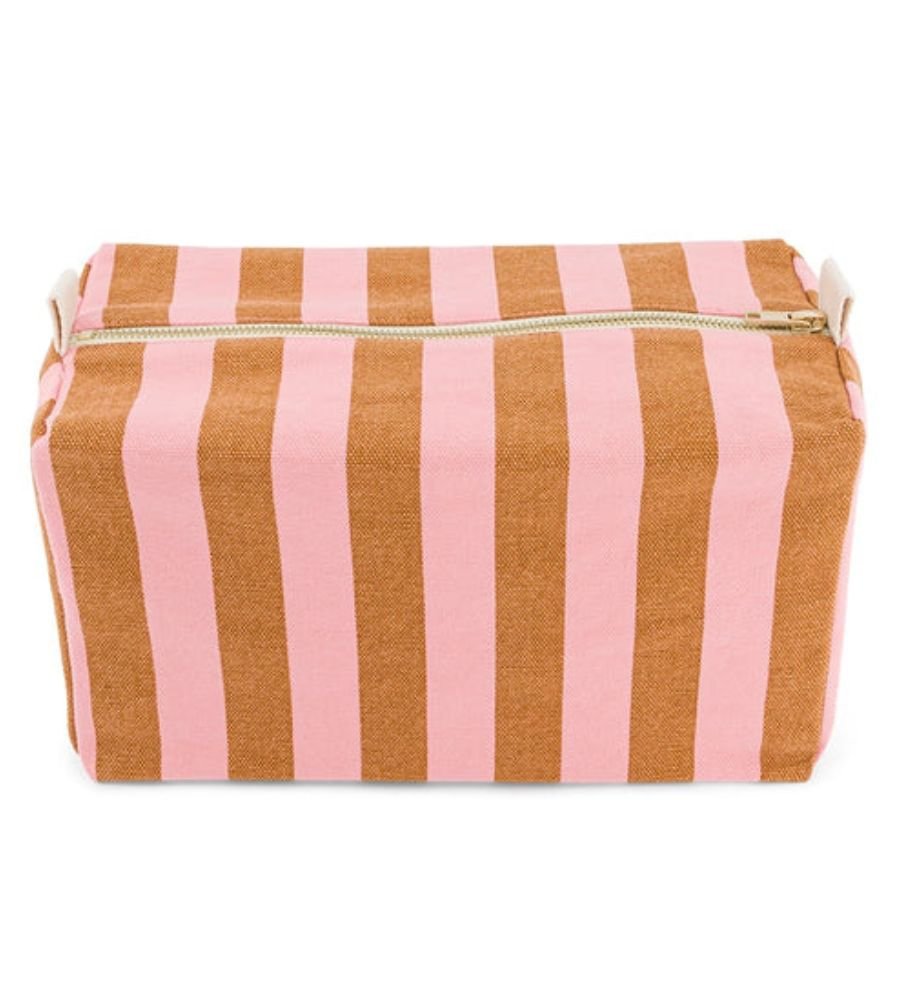 Vic Toiletry Bag Stripes Strawberry And Caramel