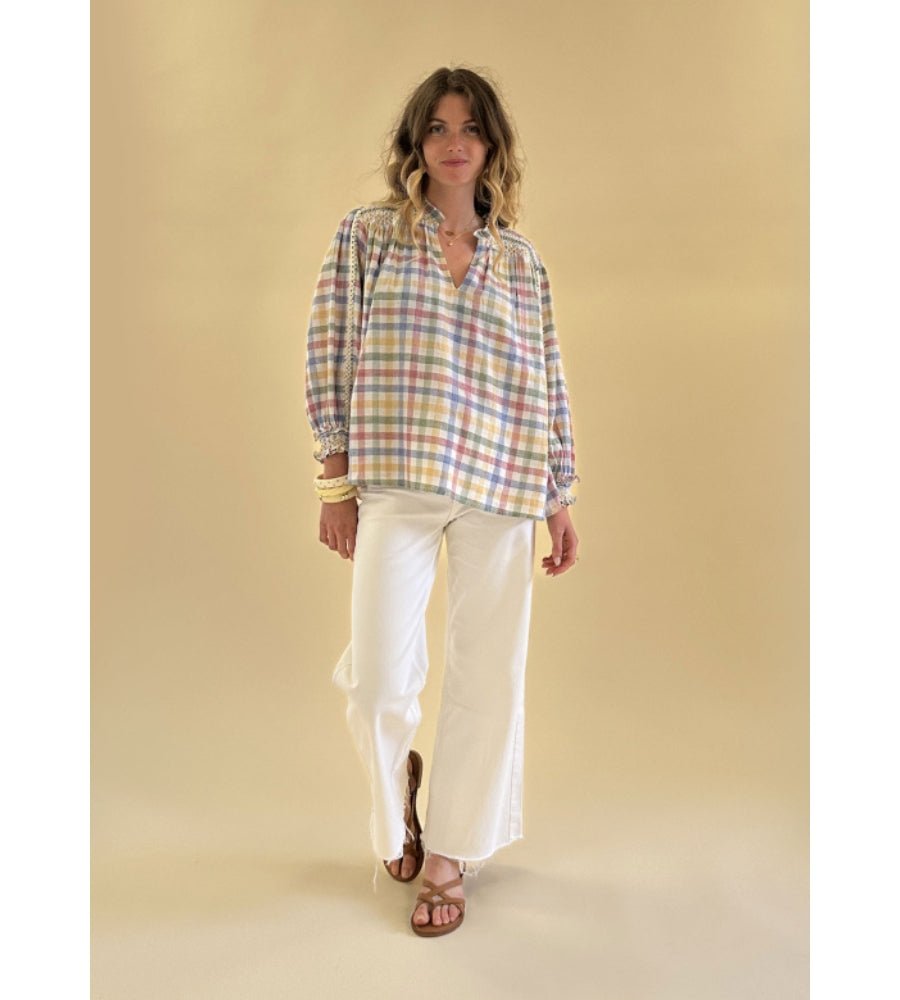 Eden Blouse in Carreau Multicolour