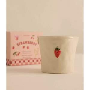 Paddywax Bistro Ceramic Strawberry Candle