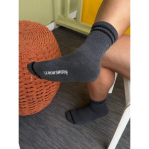 Extended Boyfriend Socks - Charcoal