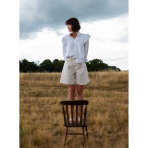 Willow Blouse in White Linen