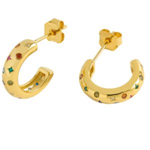 EBE5592G Multicolour Chubby Celestial Hoop