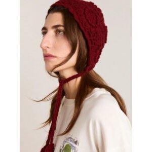 Crochet Bonnet - Burg