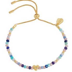 EBB7123G Pastel Gemstone Heart CZ Amelia Bracelet