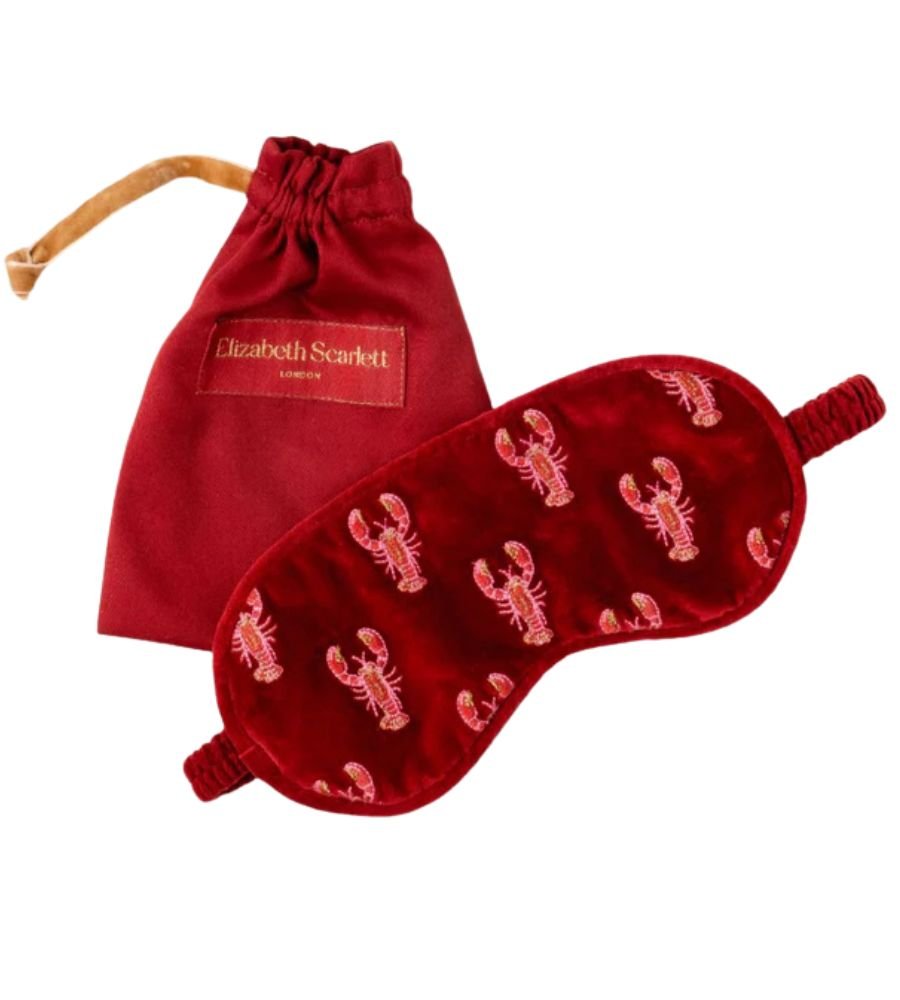 Lobster Velvet Eye Mask - Rouge