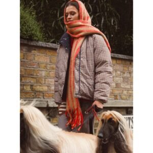 Brushed Oversized Scarf - Red Stripe
