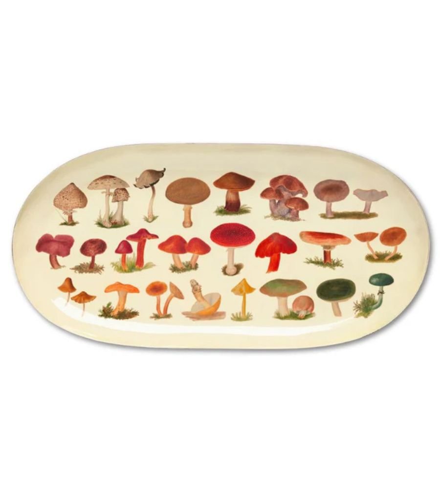 Fungi Oval Enamel Tray