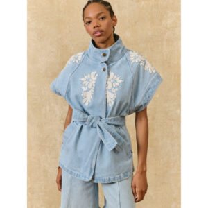 Katja Sleeveless Jacket - Bleach