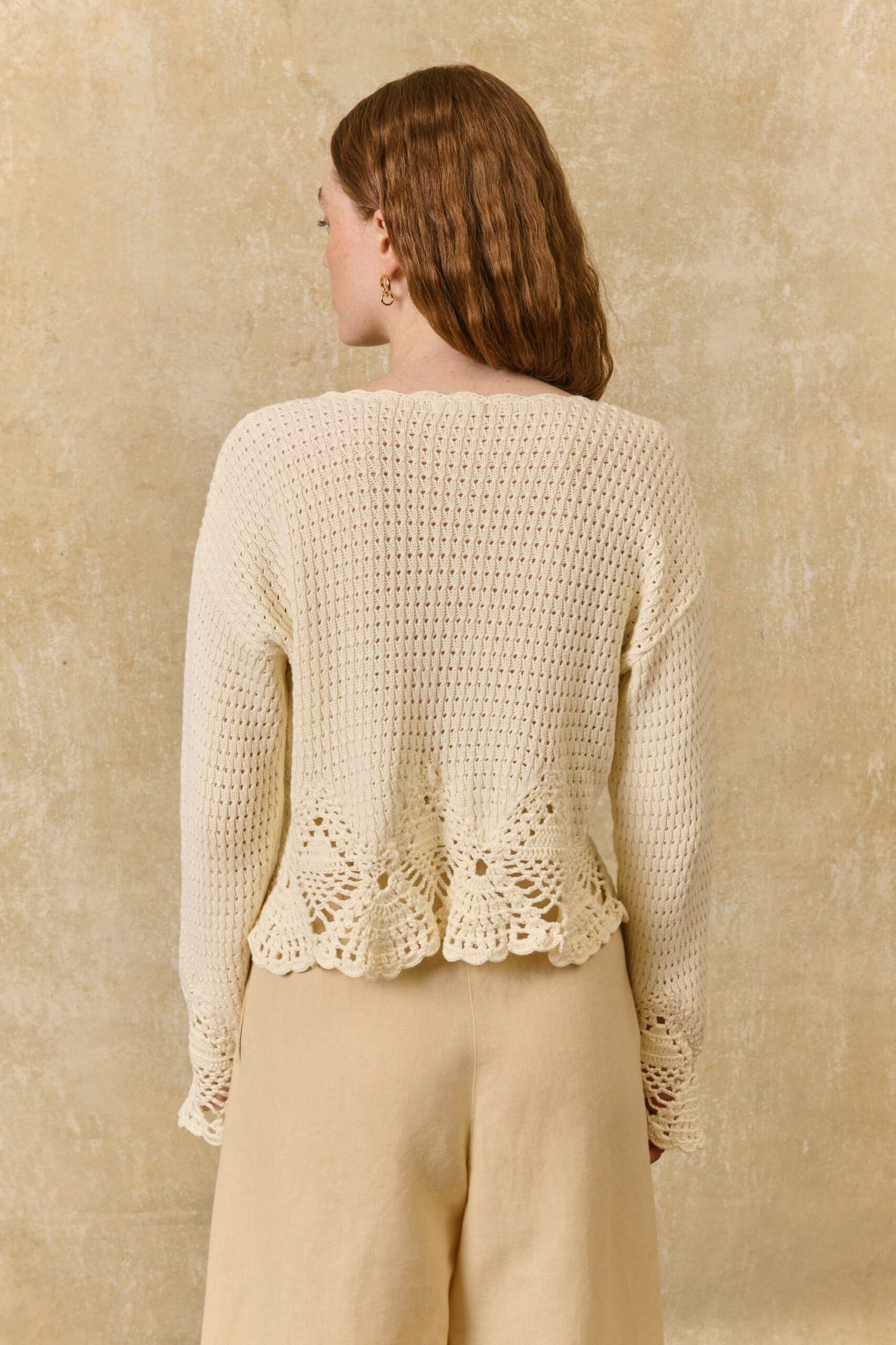 Molya Cardigan - Cream - Image 3