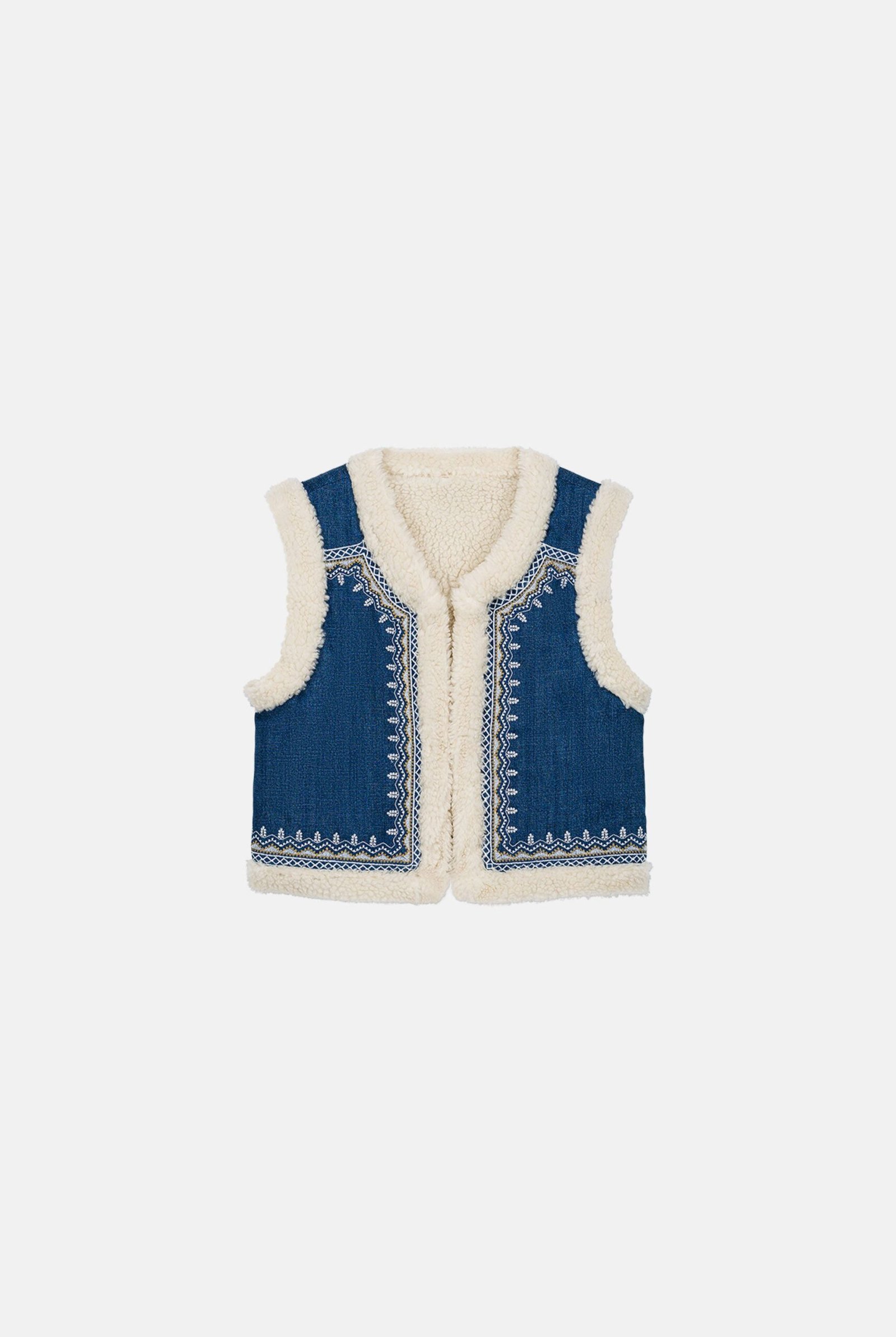 Figara Reversible Vest - Stone Blue - Image 5