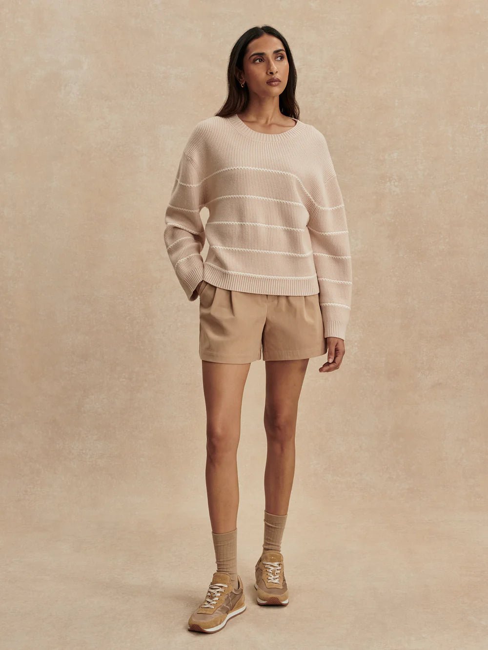 Meryl Stripe Knit Sweater - Oat Milk - Image 2