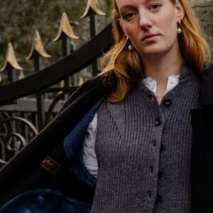 Lucy Knitted Waistcoat Charcoal