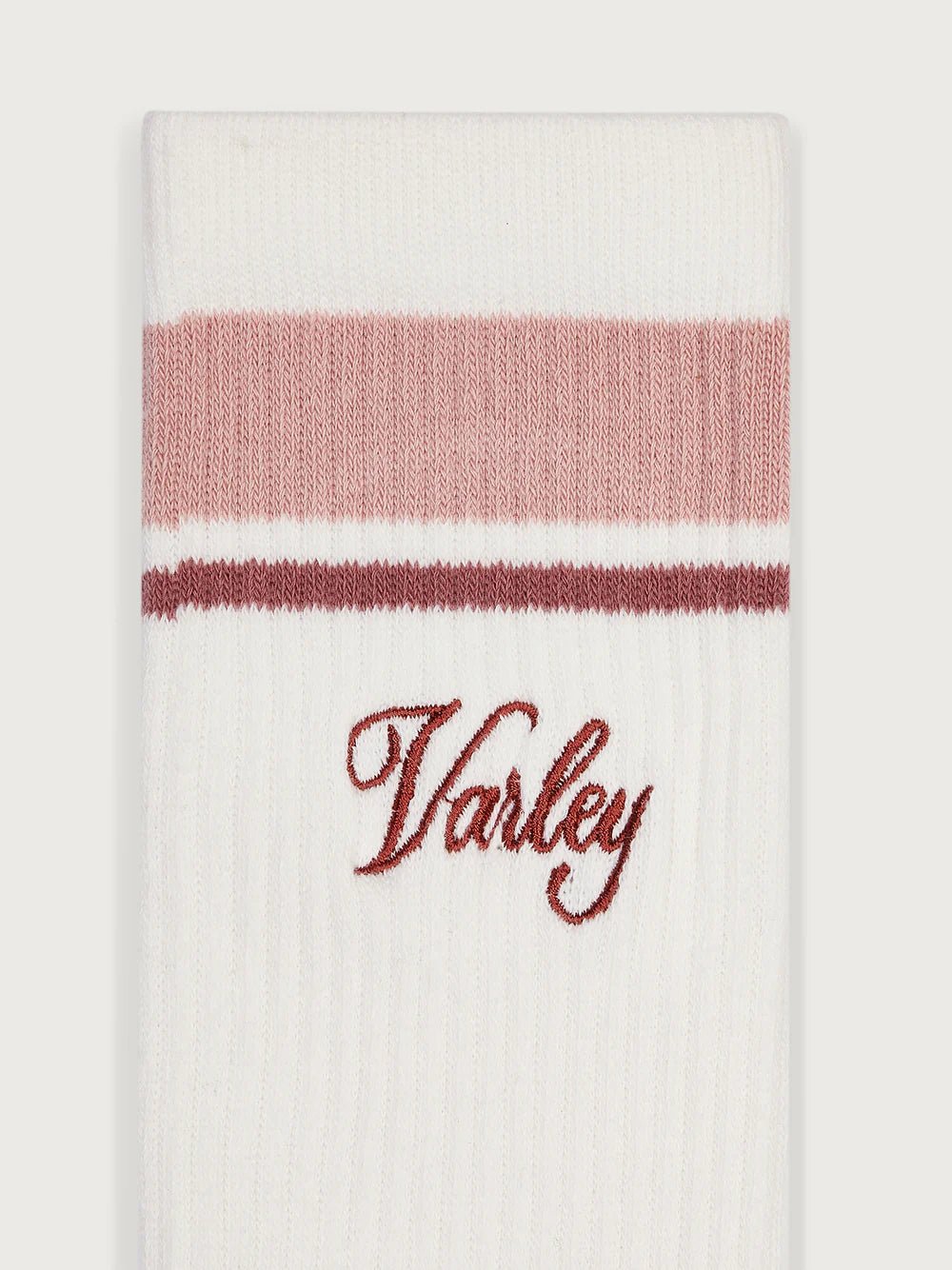Lamar Club Stripe Sock - Egret/Pale Mauve/Dusty Rose - Image 2