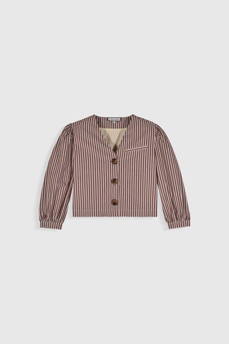 Jiselle Jacket - Brown Stripes - Image 5