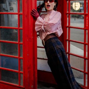 Joy Blouse in Red Ticking
