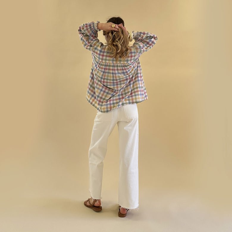 Eden Blouse in Carreau Multicolour - Image 4