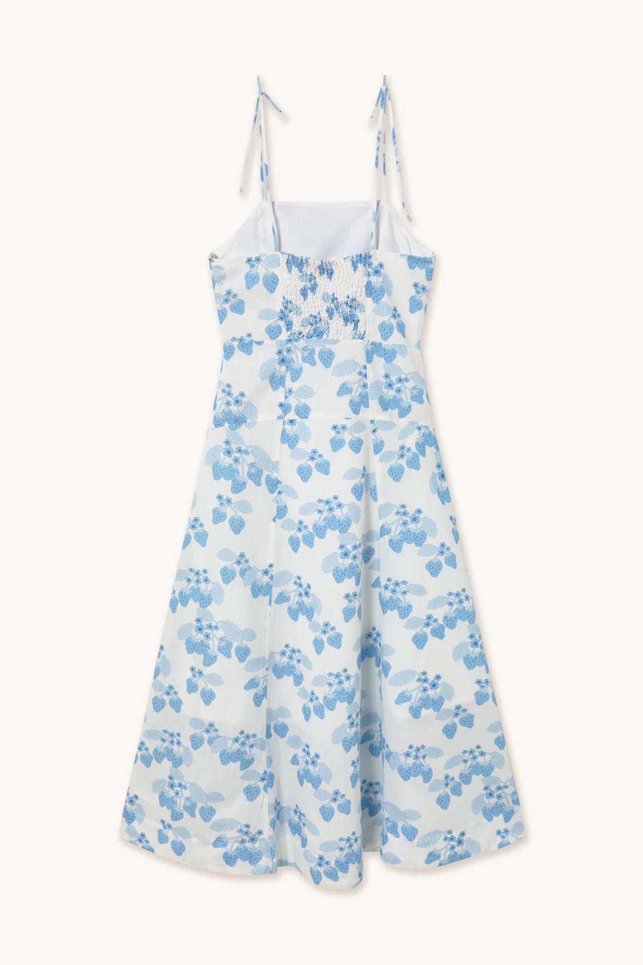 Strawberries Linen Dress - Off White - Image 2